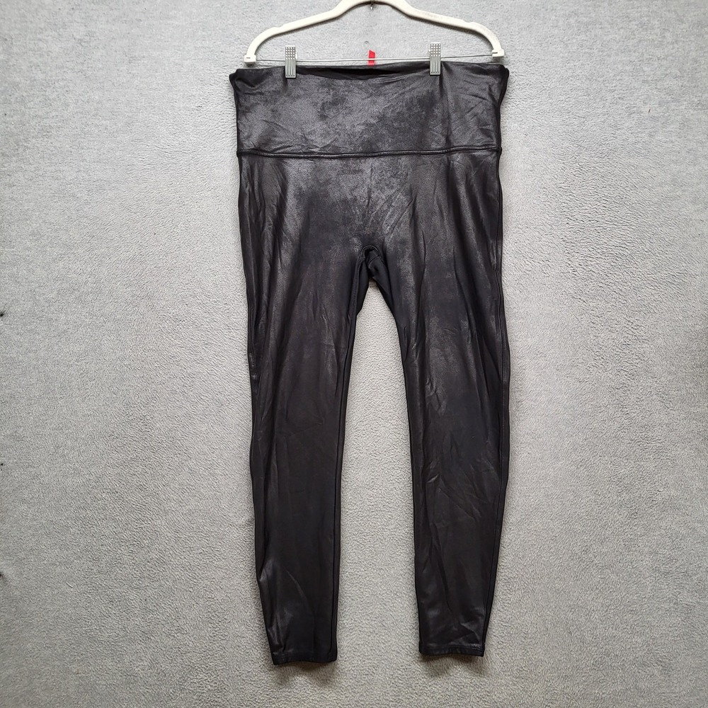 Spanx Women Activewear Pants 3X Black Elastane‎ Nylon Polyester Polyurethane